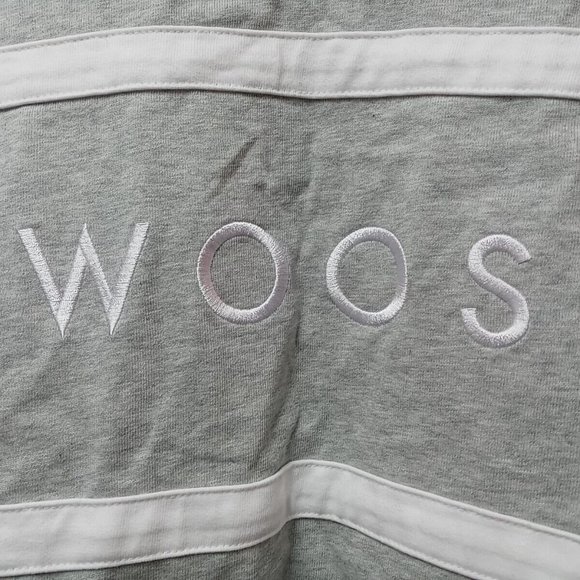 Mens Nike Swoosh Spell Out Long Sleeve Polo Rugby Shirt Size Large Vintage Y2K - Picture 2 of 10